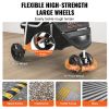 Pet Stroller, 3 Wheels Dog Stroller Rotate with Brakes, 35lbs Weight Capacity, Puppy Stroller with Front Pedal, Velcro, Storage Basket and Cup Holder